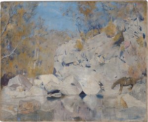 Macintyren nurkassa, 1895 tekijältä Tom Roberts