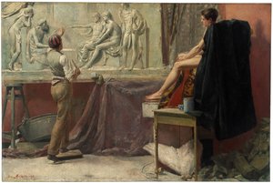 Kuvanveistäjien studio, 1885 tekijältä Tom Roberts