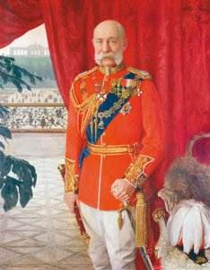 Keisari Franz Joseph I brittiläisen marsalkan juhlapuvussa tekijältä Tom von Dreger