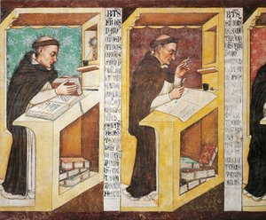 Veli Isnardo Vicenzasta, kirjoittanut Tommaso da Modena (noin 1325 tai 1326-1379), fresko, piispanseminaari, dominikaanisten kapitus, Treviso