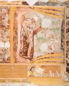 Paavin unelma, yksityiskohta Stories of St Ursulasta, kirjoittanut Tommaso da Modena (1326-1379), fresko, Santa Caterinan kirkko, Treviso tekijältä Tomaso da (late 15th century) Modena