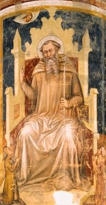Tommaso da Modenan (1326-1379) Pyhä Romuald, fresko, San Nicolon kirkko, Treviso