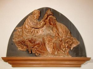 Neitsyen kruunaus (marmori) tekijältä Tomasso (attr. to) Masaccio