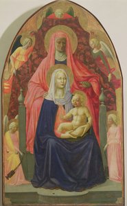 Neitsyt ja lapsi Pyhän Annan kanssa, 1424 (tempera paneelille) tekijältä Tommaso Masaccio