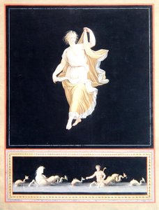 Kopio pompejilaisesta allegorisesta maalauksesta, panoraamatapetti, n. 1790