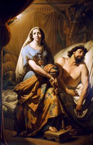 Judith leikkaa Holofernesin pään (öljy kankaalle) tekijältä Tommaso de Vivo
