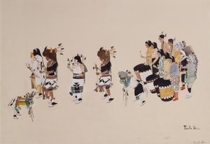 Buffalo Dance Chorus, n. 1930-39 (tempera aluksella)