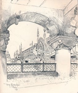Pylväikkö lähellä Pont des Invalidesia, c1900