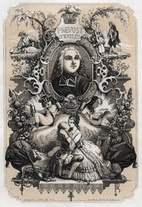 Abbe Prevostin (Antoine Francois Prevostin) (1697-1763) "Histoire de Manon Lescaut et du Chevalier Des Grieux" -elokuva - Tony Johannot (1803-1852) kuvittama painos vuodelta 1839 tekijältä Tony Johannot