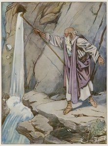 Mooses iskee kallioon tuodakseen vettä
