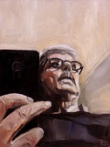Maalattu selfie-muotokuva tekijältä Tore Bahnson