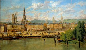 Le port de Rouen Torello Ancillottin (1843-1899) maalaus 1878 su. 0,36x0,62 m Rouen, musee des Beaux Arts - Rouenin satama. Torello Ancillottin (1843-1899) maalaus tekijältä Torello Ancillotti