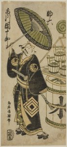 Ichikawa Danjuro IV Sukerokuna näytelmässä "Choseiden Fudan-zakura", joka esitettiin Nakamura-teatterissa vuoden neljännellä kuukaudella.