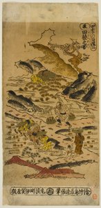 Kesä: Riisin istutus (Natsu: taue no zu), nro 2 sarjasta "Four Seasons of Farmers (Shiki no hyakusho)" tekijältä Torii Kiyomasu II