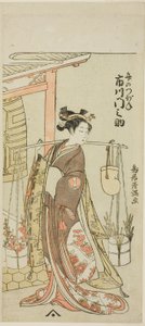 Näyttelijä Ichikawa Monnosuke II hiusneulan rouvana (Ichikawa Monnosuke Kogai no Tsubone) tekijältä Torii Kiyomitsu I
