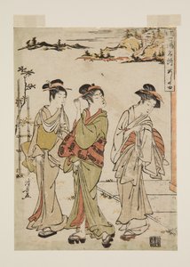 Ashinoyu (värillinen puupainatus) tekijältä Torii Kiyonaga