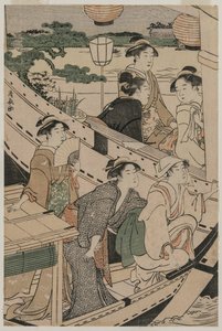 Veneilyjuhlat Sumida-joella tekijältä Torii Kiyonaga