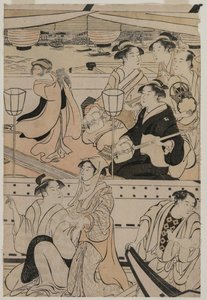 Veneilyjuhlat Sumida-joella tekijältä Torii Kiyonaga