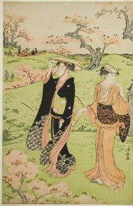 Kirsikankukan katselu Asuka Hillillä tekijältä Torii Kiyonaga