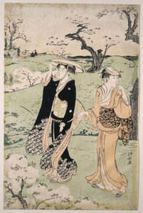 Kirsikankukkien katselu Asuka-vuorella tekijältä Torii Kiyonaga