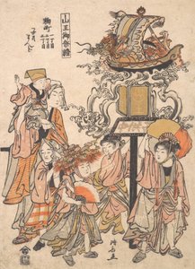 Lasten Lyhty Float, Kojimachi 1,2, 3-chome Block ry, Sanno Festival, ca..., ca. 1780. tekijältä Torii Kiyonaga