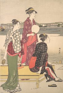 Ilta Sumida-joen rannalla. tekijältä Torii Kiyonaga
