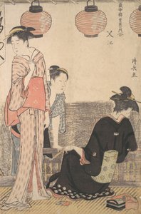 Kohtaus Nakasussa, Edon kaupunginosassa, 1783. tekijältä Torii Kiyonaga