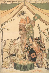 Sene draamasta, Ruger Kojima, 1784-85. tekijältä Torii Kiyonaga