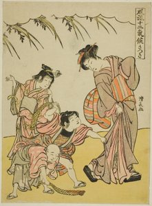 Viides kuukausi (Satsuki), sarjasta "Fashionable Twelve Seasons (Furyu juni kiko)" tekijältä Torii Kiyonaga
