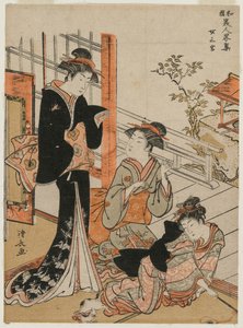 Kolme naista sarjasta A Brief Collection of Japanese Beauties, 1781. tekijältä Torii Kiyonaga