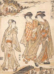 To-no Sawa Yhden kuuman lähteen nimi Hakonessa, n. 1779. tekijältä Torii Kiyonaga