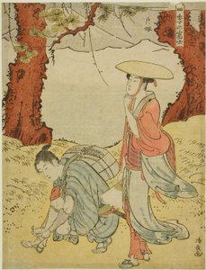 Totsuka, sarjasta "Mount Fuji in the Four Seasons (Shiki no Fuji)" tekijältä Torii Kiyonaga