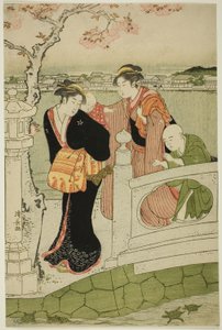 Naiset ja lapset Shinobazu-lammen varrella tekijältä Torii Kiyonaga