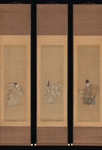 Auspicious Noh Dance Okina, n. 1790-95. tekijältä Toriyama Sekien
