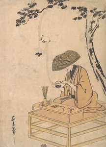 Suurennuslasi, n. 1775. tekijältä Toriyama Sekien