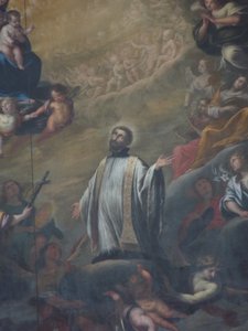 Pyhä Franciscus Xavier (yksityiskohta alttarimaalauksesta) tekijältä Torriani