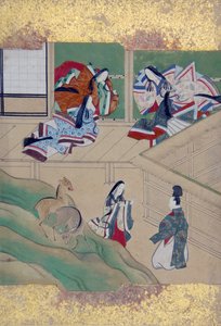 Kohtauksia Tales of Ise Ise monogatarista, 1700-luvun loppu.