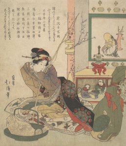 Kaunis nainen, Urashima, on Chief Ku -henkilö. tekijältä Totoya Hokkei