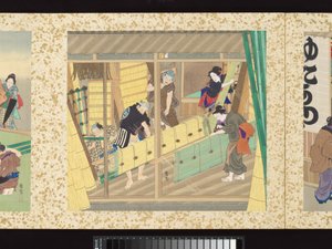 Käsityöläiset, kaunottaret ja vuosittaiset tapahtumat tekijältä Toyohara Kunichika