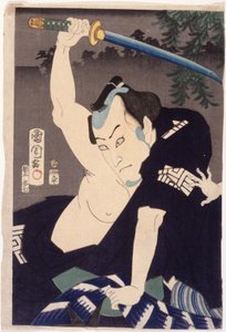 Ichikawa Kuz Iii Nakama Ichisuken roolissa tekijältä Toyohara Kunichika