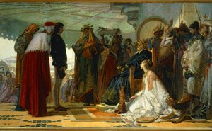 Marco Polo ennen tataarien suurkaania ... (maalaus kankaalle)