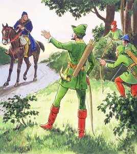 Robin Hood, teoksesta "Peeps into the Past", julkaistu noin 1900