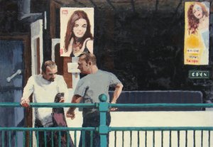 Keskustelu, 2006 (öljy kartongille)
