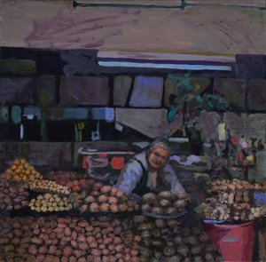 Perunakioski (Quito, Ecuador), 2015 (öljy laudalle) tekijältä Trevor Burgess
