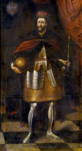 Kuningas Vladislav II:n muotokuva. Jagiello, 1677 tekijältä Trycjusz