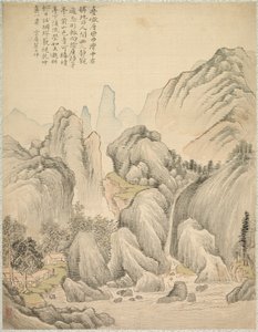 Folded Hills and Layered Peaks, 1847. tekijältä Tsubaki Chinzan