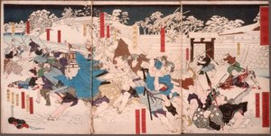 Pudonneita kukkia lumessa tekijältä Tsukioka Yoshitoshi