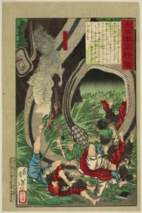 El fantasma del gran general Tamichi (Daishogun Tamichi no rei), de la sèrie "A Mirror of Famous Japanese Generals (Dai Nihon meisho kagami)" finlandès tekijältä Tsukioka Yoshitoshi