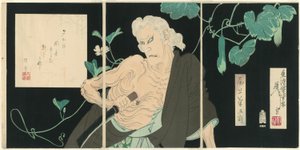 Onoe Kikugorō V hahmona Ibara tekijältä Tsukioka Yoshitoshi