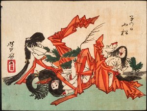 Ziehen von Kieferntrieben am Tag der Ratte tekijältä Tsukioka Yoshitoshi